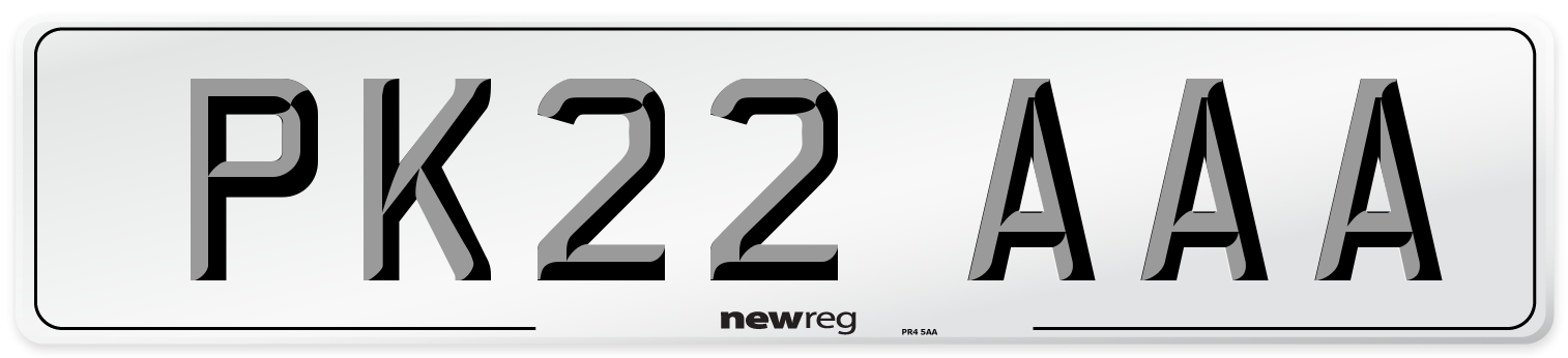 PK22 AAA Number Plate from New Reg
